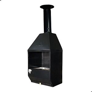 Churrasqueira de Parede Wall Vesuvio Vulkania Grelhas Grill Inox Porta Espetos e Abridor de Bebidas