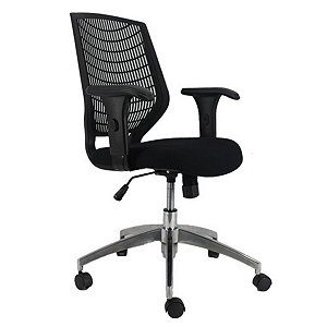 Cadeira Executiva Ergonômica Delli Base Giratória de Alumínio