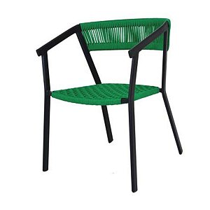 Poltrona Empilhável de Jardim e Área Gourmet Modelo Duda Corda Naval