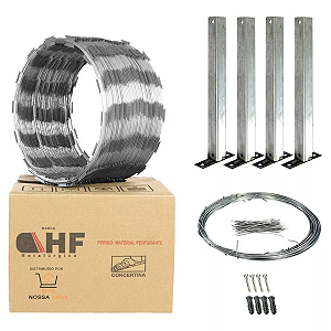 Concertina Cerca 30 Cm + Kit Instalação P 10 Metros - Cod 3