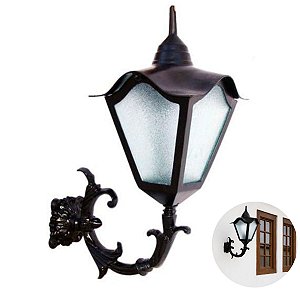 Luminária de Parede Externa Interna com Braço Romana