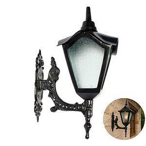 Luminária Com Braço Romana Menor Em Alumínio Fundido