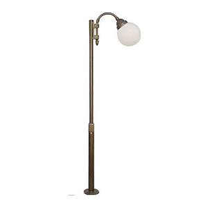 Poste Colonial Americano para Jardim Alumínio 01 Globo 2,34m