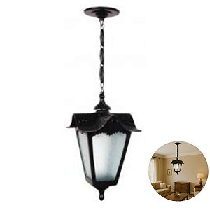 Luminária De Alumínio Colonial de Teto com Corrente Madri