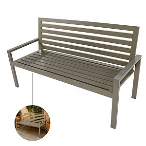 Banco Jardim Namoradeira Varanda Alumínio Pintura Eletrostática