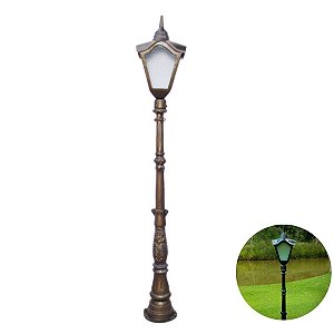 Poste Jardim Francês Alumínio com 01 Luminária