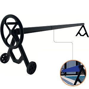 Enrolador de Capa Térmica para Piscina Em Alumínio Com Rodinhas