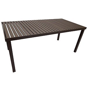 Mesa para Jardim e Piscina em Alumínio Ripado 2,40x1,00m
