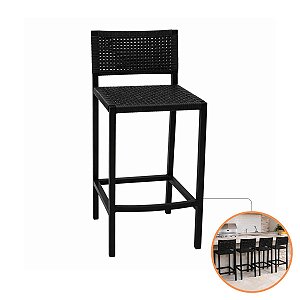 Banqueta Sunset Para Balcão Cozinha Americana Fibra Sintética