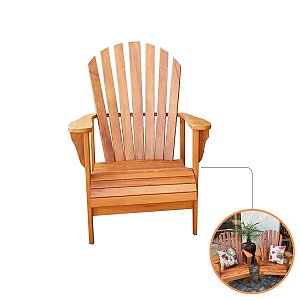 Poltrona Pavão Madeira Maciça Peroba Rosa Rústica Varanda E Jardim