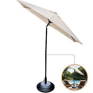 Ombrelone Articulado 2,70m Com Manivela E Base Nossa Kasa