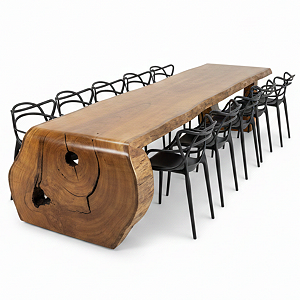 Conjunto Mesa Cascata Vereda Rústica Sob Medida com Cadeiras Alegra