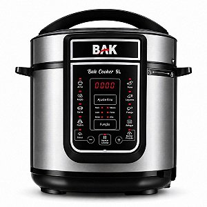 Panela de Pressão Elétrica Digital BAK 5L 900W 15 Funções 127V/220V