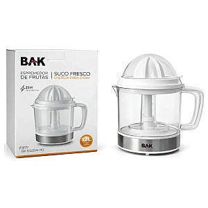 Espremedor de Frutas Elétrico BAK 25W 1,2L para Laranja e Limão 127V/220V