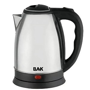 Chaleira Elétrica BAK Inox 1,8L com Desligamento Automático e Base 360°