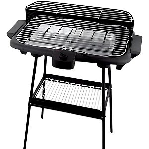 Churrasqueira Elétrica BAK Gourmet 2 em 1 com Pedestal e Mesa 127V/220V