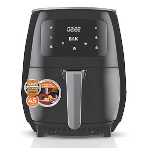 Air Fryer BAK 4,5L Digital Touch Preta Fritadeira sem Óleo 127V