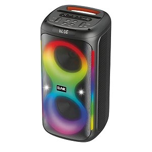 Caixa de Som Bluetooth Portátil BAK Pure Energy 300W RMS 2 Woofers BK-SW2511