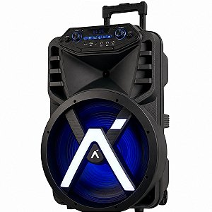 Caixa de Som Amplificada Bluetooth Aquário Hype 900 900W RMS 15" com Bateria e TWS Preta