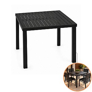 Mesa Quadrada 80x80cm de Alumínio com Pintura Eletrostárica