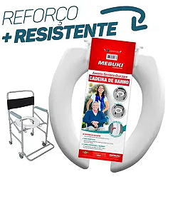 Assento Sanitário Oval  Para Cadeira de Banho - ABERTO - MEBUKI