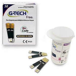 Tiras Reagentes G-Tech Free Com 50 Unidades Ref:  Ttfr/150