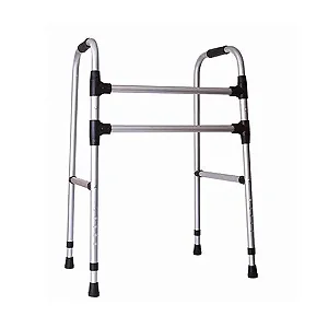 Andador em Alumínio 2 Barras - Fixo e Dobrável - Sequencial.