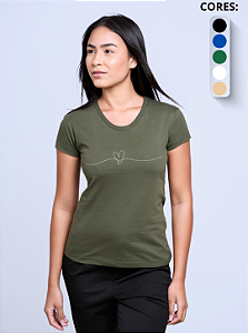 T-shirt Feminina "Linha do coração"