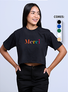 Cropped Feminino "Merci"