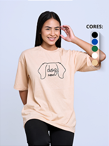 T-shirt Oversized Feminina "Dog mom"