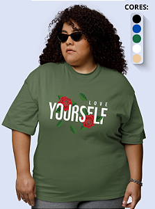 T-shirt Plus Size Feminina "Love Yourself"
