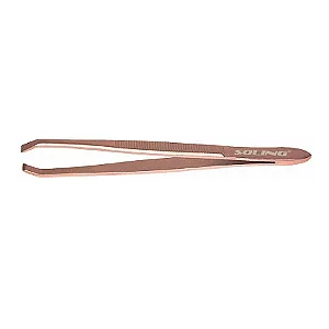 Pinça Soling Rose Gold Ponta Reta
