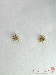 Brinco estrelado cravejado