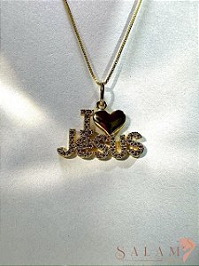 Gargantilha Jesus cravejado