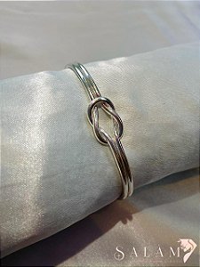 Bracelete Tubo duplo com nó