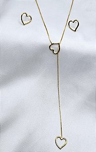 Conjunto de Gravata Coração