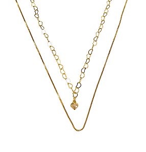 Colar Duplo Zircônia