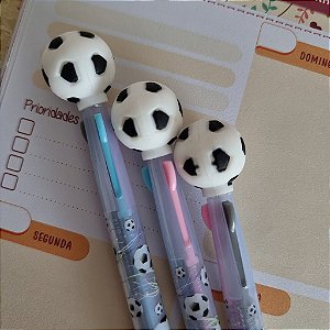 CANETA 3 CORES AMO FUTEBOL