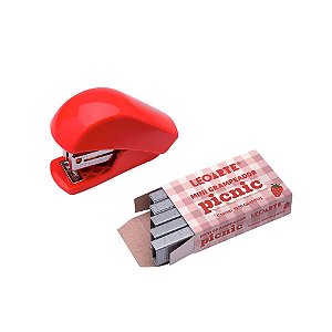 GRAMPEADOR MINI PICNIC VERMELHO P/ 10 FOLHAS