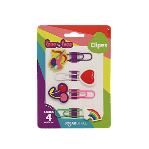 KIT CLIPES LOVE IS LOVE CUPIDO (4 UNIDADES)