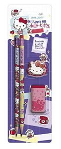 KIT LÁPIS HB HELLO KITTY 2 LAPIS/APONTADOR/BORRACHA