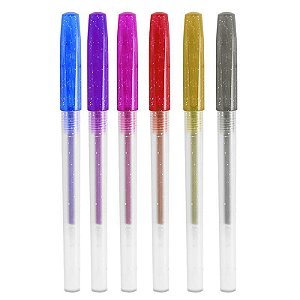CANETA GEL GLITTER BAZZE COLOR