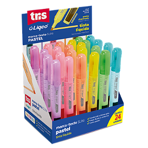 MARCA TEXTO TRIS LIQEO SLIM PASTEL