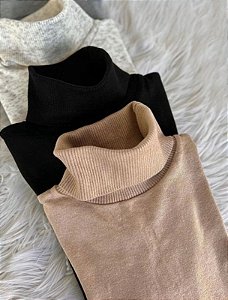 Blusa gola alta tricot