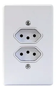 Tomada Dupla 2P+T 10A Branca