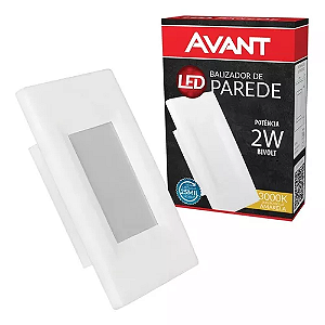 Balizador LED de Parede 2W Branco Quente