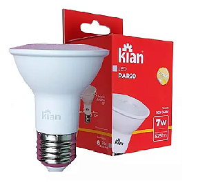 Lâmpada LED Par20 7W Branco Quente