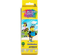 Giz de cera curto 15 cores