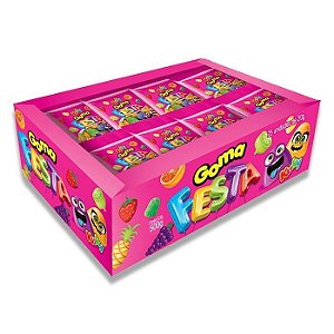 MINI BALA DE GOMA / JUJUBA FESTA AMERICANA KUKY COM 25 UN, 500G