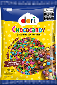 CHOCOCANDY PASTILHA CONFEITADA COLORIDA CHOCOLATE 500G DORI